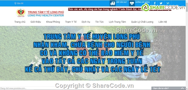 web bệnh viện,Web trung tâm y tế,Cổng thông tin bệnh viện,Web giới thiệu bệnh viện,Web giới thiệu trung tâm y tế